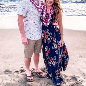 Floral Maxi Dress Off the Shoulder